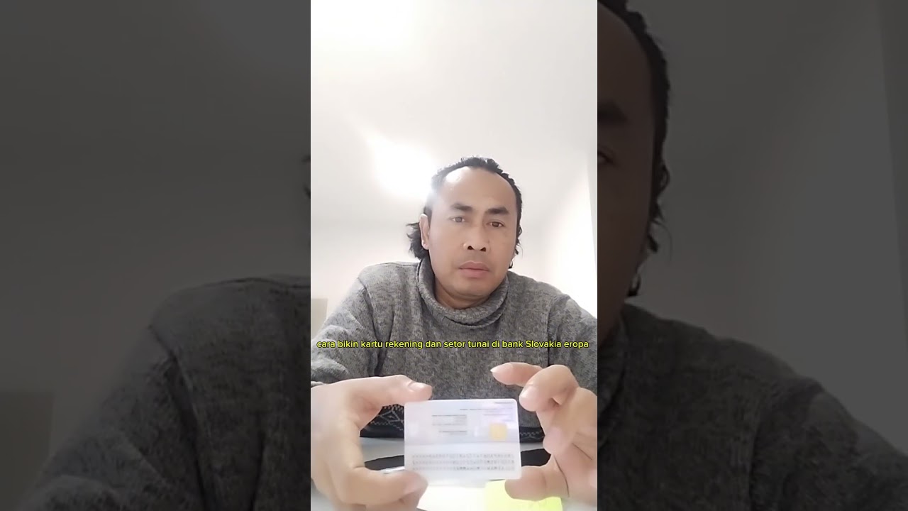 Cara bikin kartu rekening dan setor tunai di bank Slovakia eropa 