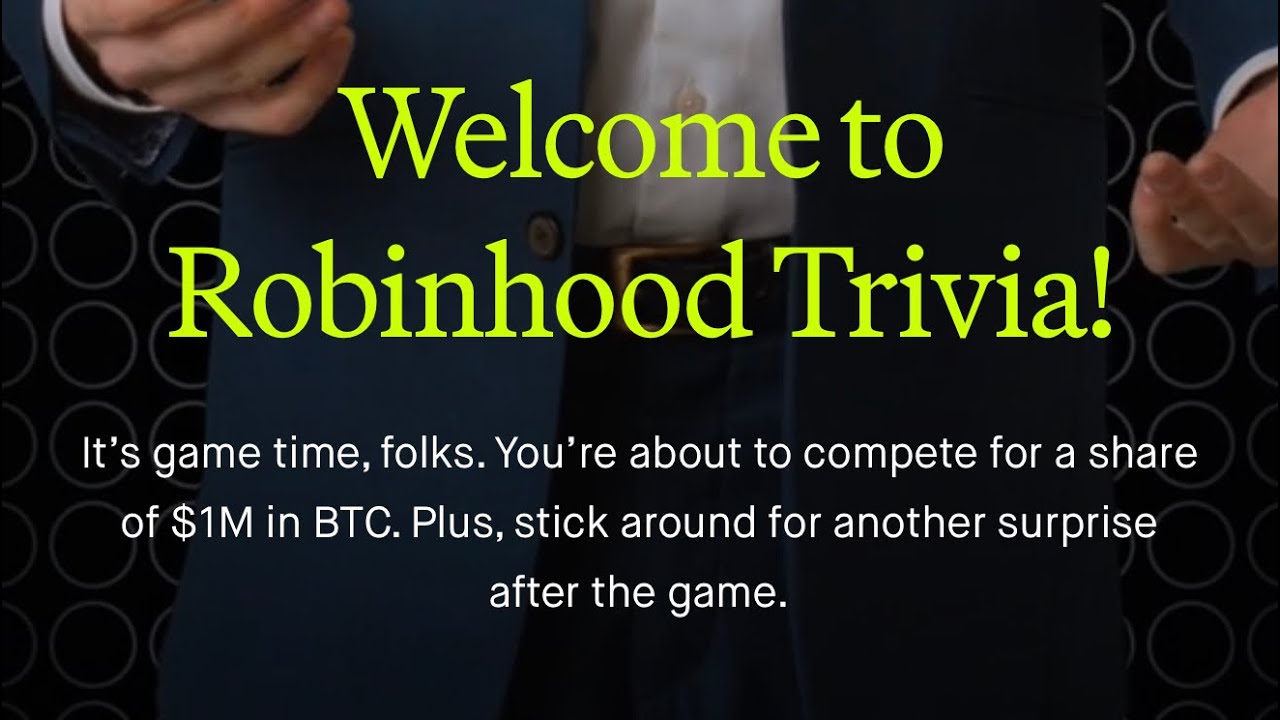 The FIRST EVER Robinhood Trivia Live! #robinhood
