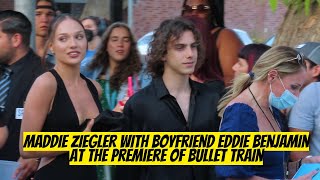 Maddie Ziegler with boyfriend Eddie Benjamin at the premiere of Bullet Train.