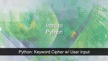 Python: Keyword Cipher with User Input