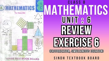 Review Exercise Unit 6 Class 8 Mathematics Sindh textbook