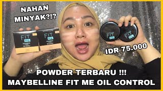 MAYBELLINE FIT ME 24 HR OIL CONTROL POWDER FOUNDATION || pakai di wajah banyak bekas jerawat