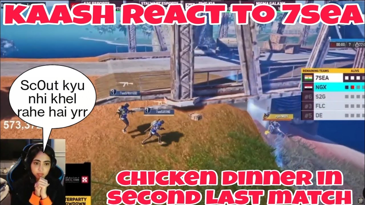 kaash react on 7sea Chicken dinner in PMWI 2022 Full tense 😲 match