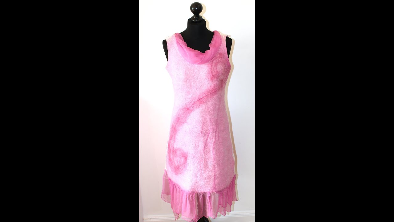 Filzanleitung für ein gefilztes Kleid - Nunofilzen