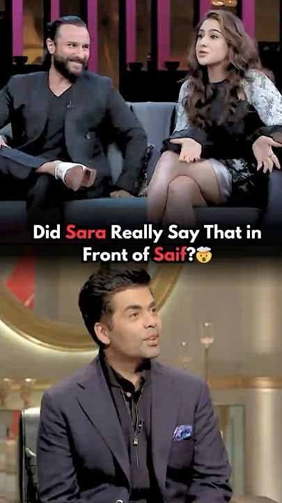How Sara Ali Khan Could Say That In Front Of Saif🤯Karan Johar #saraalikhan #karanjohar #bollywood