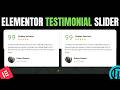 Build a Custom TESTIMONIAL SLIDER using ELEMENTOR | Wordpress Elementor Tutorial 2026