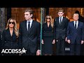 Barron Trump Joins Donald Trump At Funeral For Melania Trump's Mother image