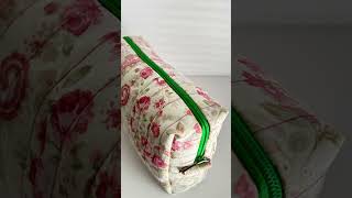 Paisley print cosmetics zipper pouch.