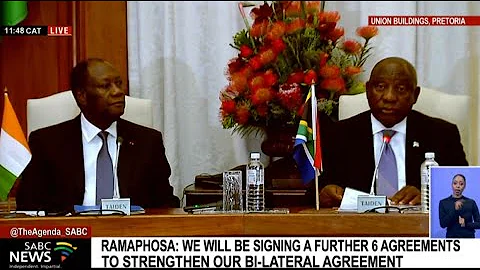 President Cyril Ramaphosa hosts Ivorian counterpar...
