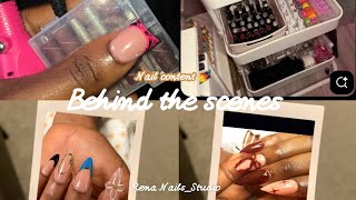 Behind the scenes; French tip gel x design tutorial 💅🌸 screenshot 5