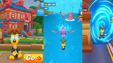 Garfield™ Rush - Great Wall -New Character & New Level Unlocked- Gameplay Walkthrough-(Android, iOS)