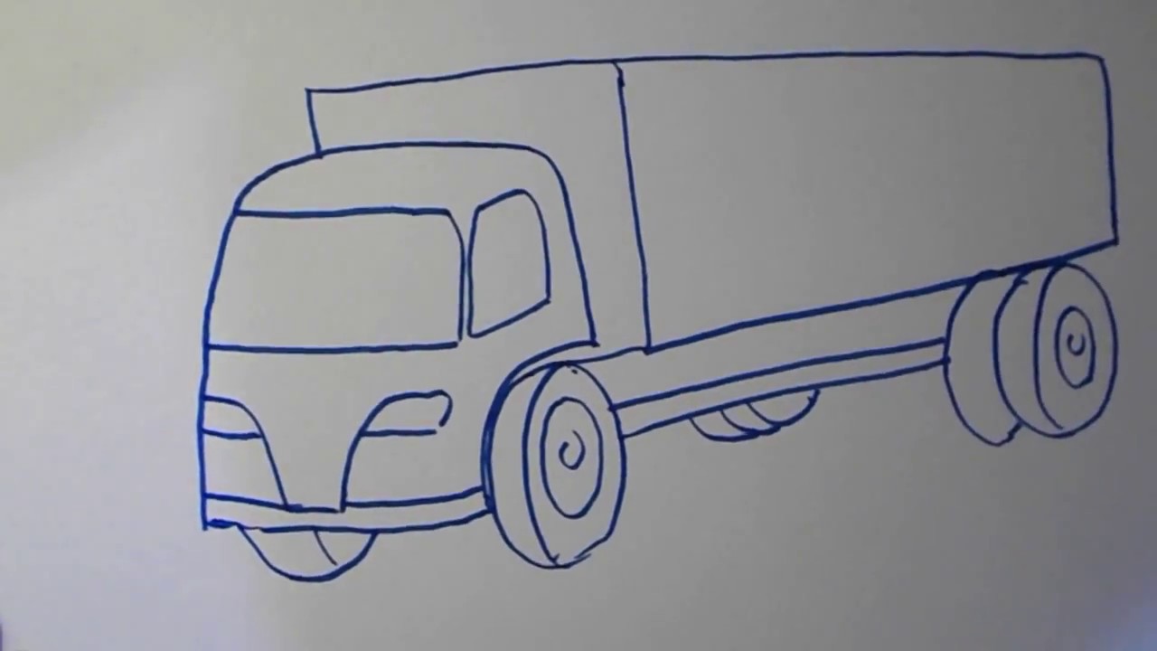 Kumpulan Mewarnai Gambar Sketsa  Mobil Truk  Desain 