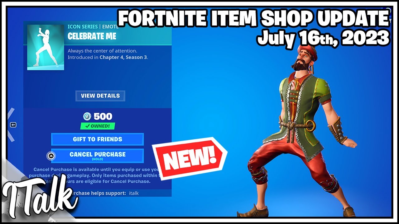 Fortnite Item Shop *NEW* CELEBRATE ME EMOTE! [July 16th, 2023