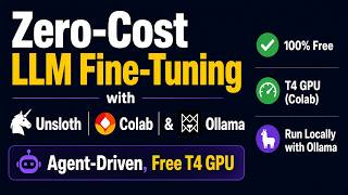 Zero-Cost LLM Fine-Tuning with Unsloth, Colab & Ollama (Agent-Driven, Free T4 GPU)