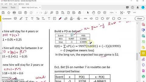 OpenStax Statistics Ch 4.2 Discrete Random Variable
