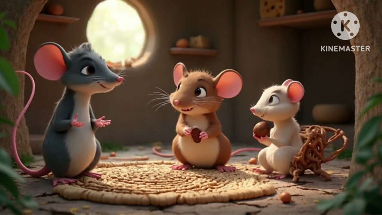 "A story of three little mice in a cozy cheese house"