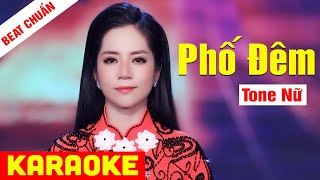 KARAOKE Phố Đêm Tone Nữ - Beat Chuẩn Hoàng Hải | Võ Hoàng Karaoke