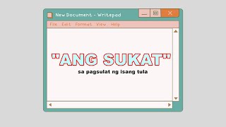 Video Lecture: 'Ang Sukat: Pagsulat ng Isang Tula'