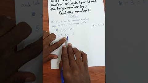 The sum of two numbers is 10 twice the larger exceeds three times the smaller by 5 find the numbers