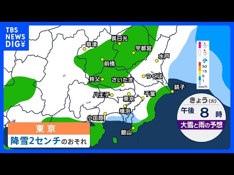 【寒波】東京の雪はどうなる？森田予報士「楽観的に言えばそれほど深刻な状態ではない」｜TBS NEWS DIG
