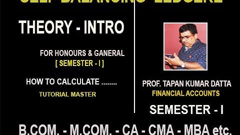 SELF BALANCING LEDGER II THEORY II BY TAPAN KR. DATTA