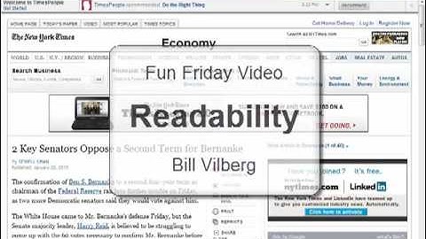 Fun Friday Videos 001 - Readability