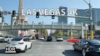 Driving Las Vegas 4K HDR  The Strip to the Hoover Dam  USA