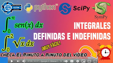 🐍Integrales definidas: Scipy, Sympy | Integrales indefinidas o simbólicas: Sympy | Python