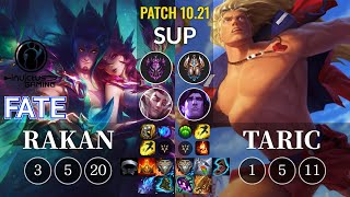 IG Fate Rakan vs Taric Sup - KR Patch 10.21