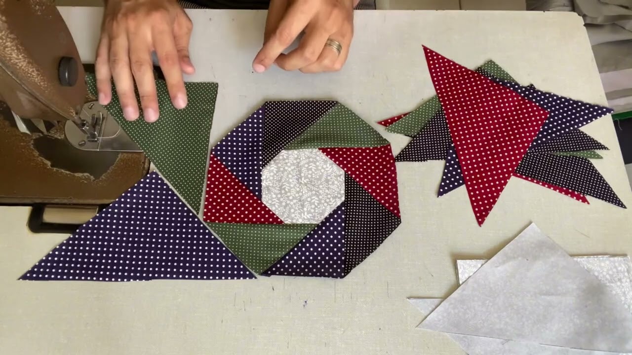 Estrela de 8 pontas em Patchwork, venha aprender com o passo a passo