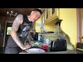 Mike Herrera Makes and eats a breakfast burrito