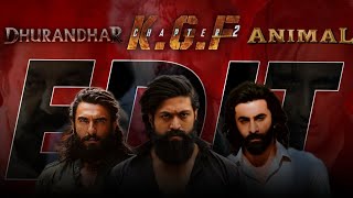 Dhurandhar X Kgf X Animal Mashup Frame Focus Ranbir,Yash Ranveer Use Headphones
