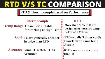 Basic differences between RTD  & Thermocouple | Temperature basics