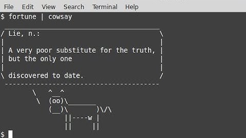 Funny Linux Command: fortune|cowsay