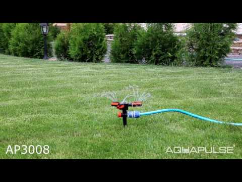 AP 3008 Зрошувач 3-х ріжковий "TRIO" на пластиковій ніжці AQUAPULSE, відео 1