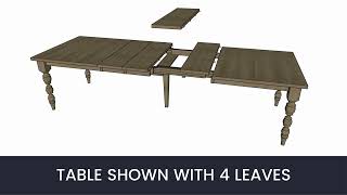 Parson Extending Dining Table with Self Storing Leaves