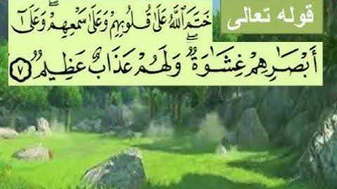سورة البقرة اية ٧ جمال القرش