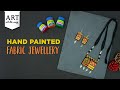 Hand Painted Fabric Jewellery  | Jewellery Making Ideas | DIY Fabric Painting
