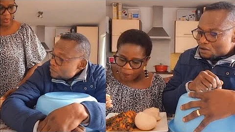 SHE ST0LE HER HUSBAND'S FOOD PRANK FUFU AND VEGETABLE SOUP AFRICAN FOOD MUKBANG ASMR SHOW 😋