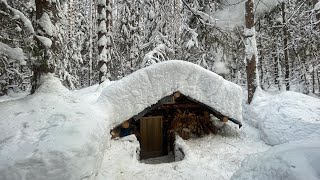 I'm building a dugout under the snow in a frosty forest. Homemade furniture in my dugout