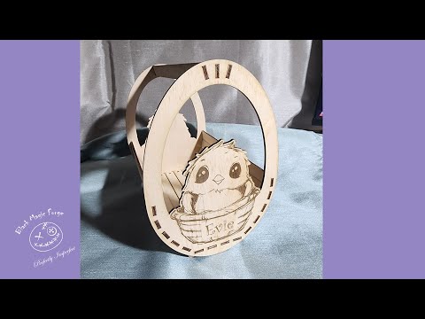 [Laser cut and engrave] Personalised Easter Egg Basket