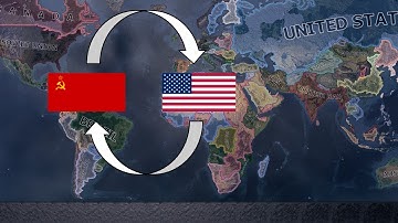 What If U.S and Soviet change places?  WWII | HOI4 Timelapse