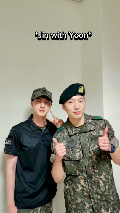 Jin & Yoon together in military #JIN #Seungyoon