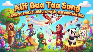 Learn Arabic Letters with Qur an Surah name Alif Baa Taa Rhyme for Kids And Baby Little Ima am TV