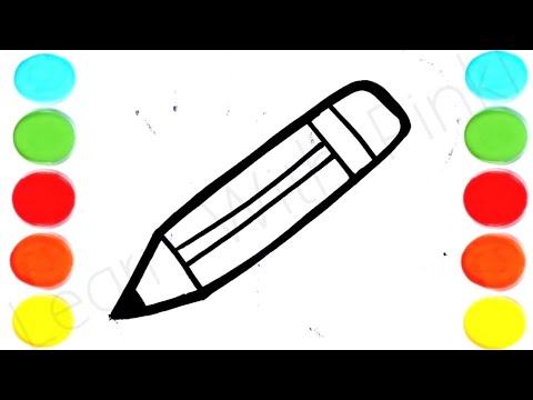 How to draw and paint pencil for kids and beginners | easy step by step ...