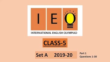 IEO class 5  "2019-20"  Set A  (part 1)