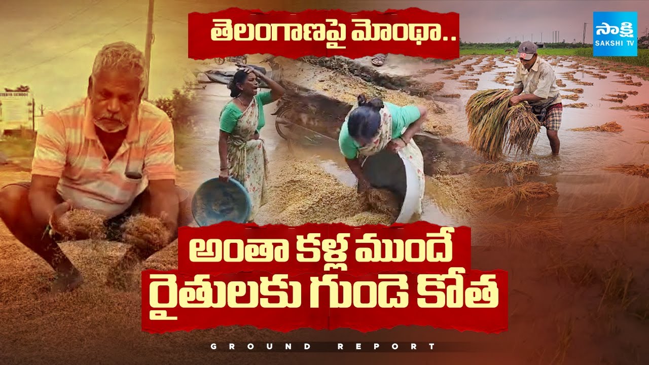 Montha Cyclone Impact On Telangana | Huge Crop Loss Due to Heavy Rains ...