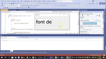 Görsel Programlama II C# İletişim Kutuları FontDialog Kullanımı