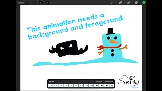 How to add a background and foreground to animations in Procreate