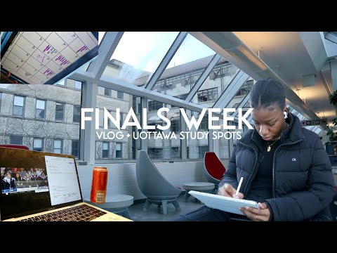 Finals week study vlog | exam prep, late assignments, uOttawa study spots